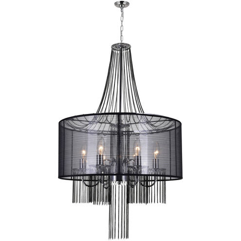Amelia 6 Light 20 inch Chrome Drum Shade Chandelier Ceiling Light