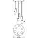Leo 6 Light 24 inch Satin Nickel Multi-light Pendant Ceiling Light