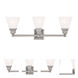 Mission 3 Light 25.25 inch Polished Nickel Bath Vanity Wall Light