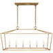 Chapman & Myers Darlana 6 Light 54 inch Antique-Burnished Brass Linear Lantern Pendant Ceiling Light, Large