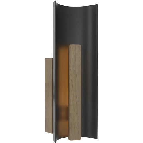 Anne-Marie Barton Remi Sconce Wall Light in Matte Carbon and Warm Walnut