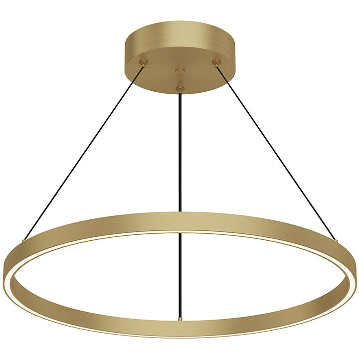 Cerchio Pendant Ceiling Light in Brushed Gold