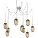Meteo 9 Light 17 inch Classic Silver Swag Multi-Pendant Ceiling Light in Bronze