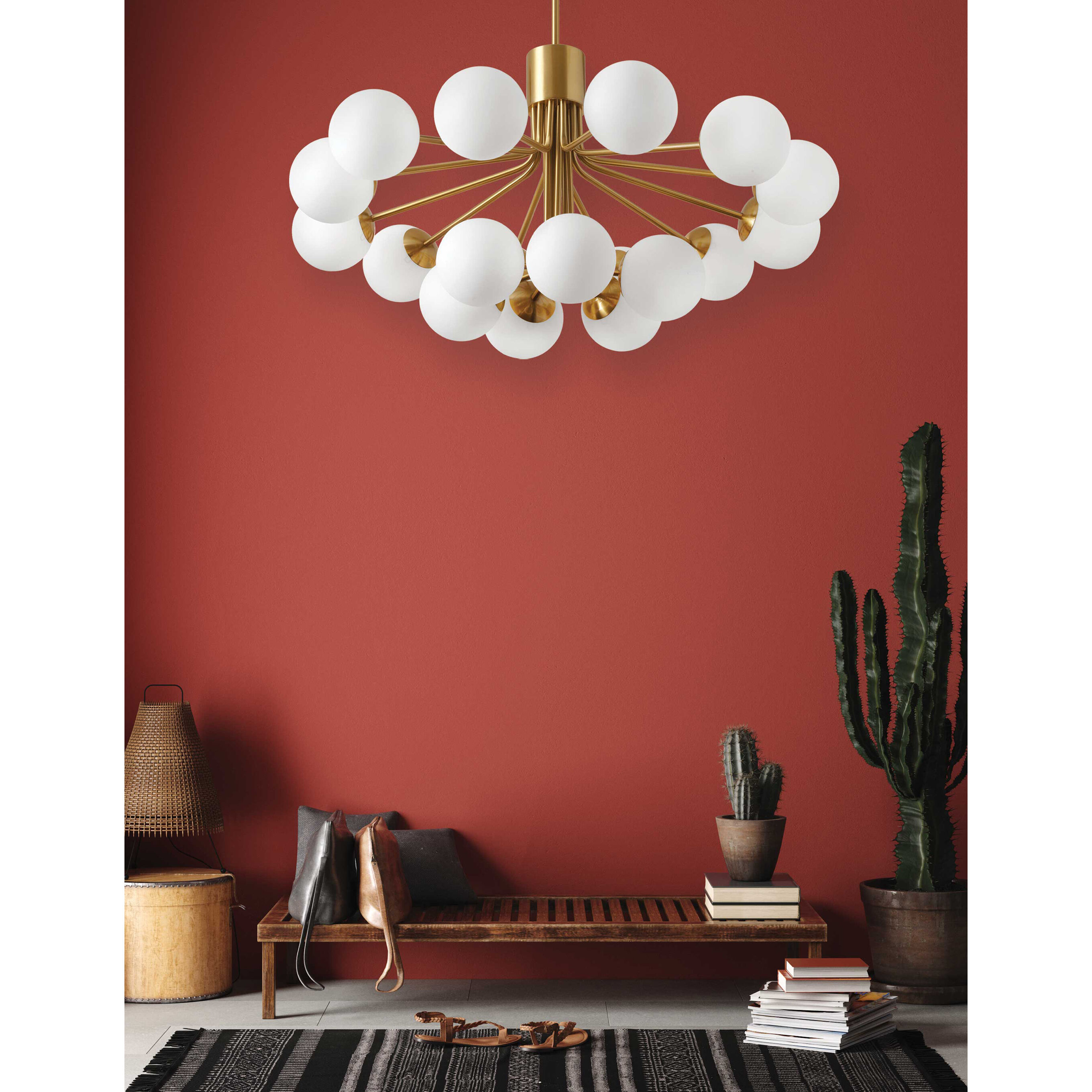 Amanda 18 Light 36 inch Aged Brass Chandelier Ceiling Light