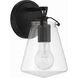 Voss Bath Sconce Wall Light in Matte Black