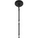 Pilar 6 Light 50 inch Matte Black Chandelier Ceiling Light