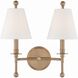 Riverdale Bath Wall Light in Aged Brass