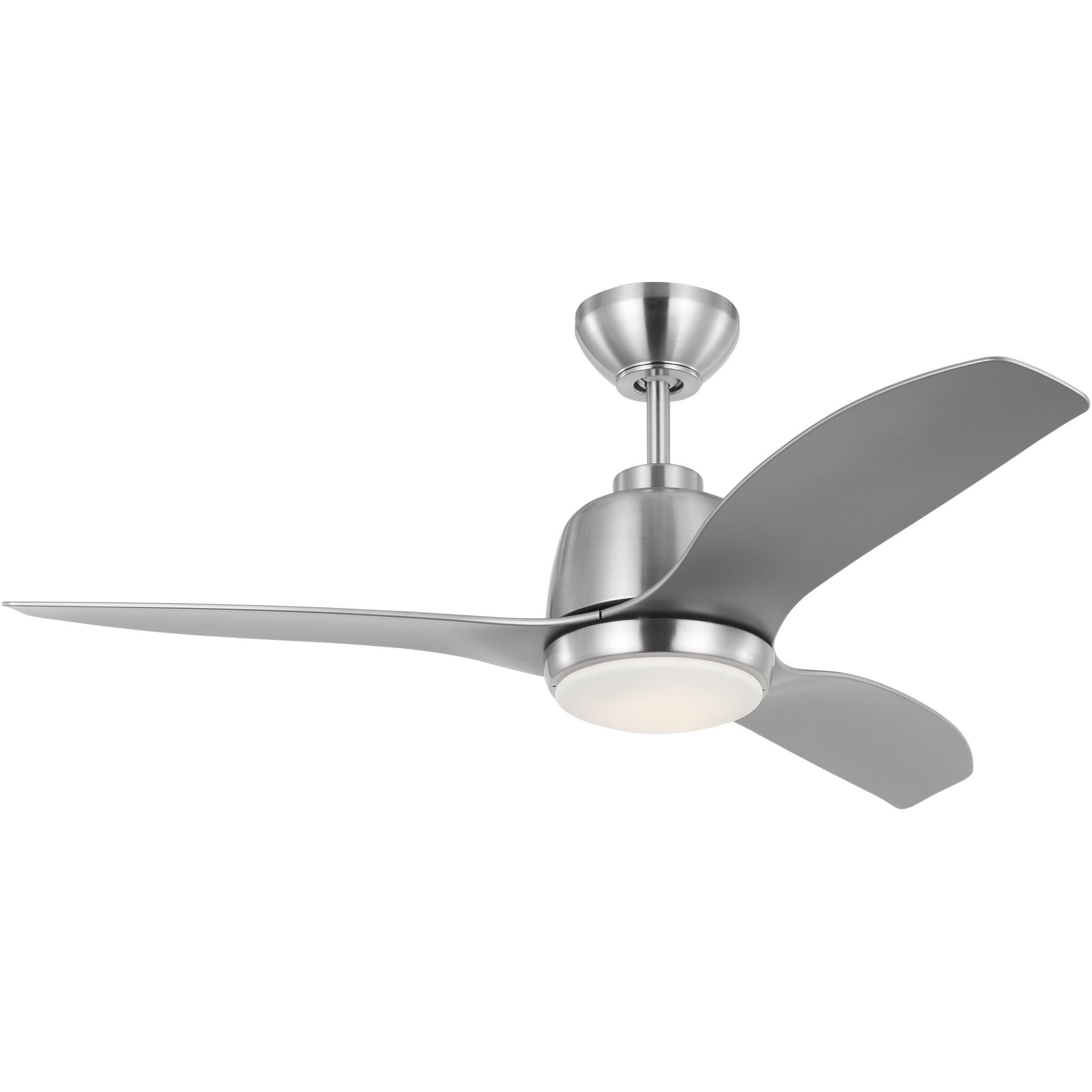 Avila 44 inch Brushed Steel with Silver ABS Blades Ceiling Fan