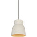 Radiance Collection 1 Light 8 inch Matte White with Champagne Gold Pendant Ceiling Light