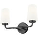 Montford 2 Light 16 inch Matte Black Bath Vanity Light Wall Light