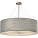 Textile LED 36 inch Brushed Nickel Pendant Ceiling Light