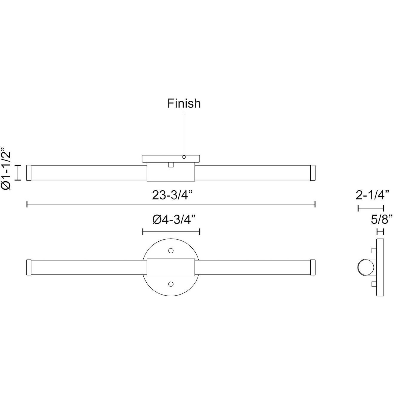 Akari Vanity Light Wall Light in Brushed Nickel