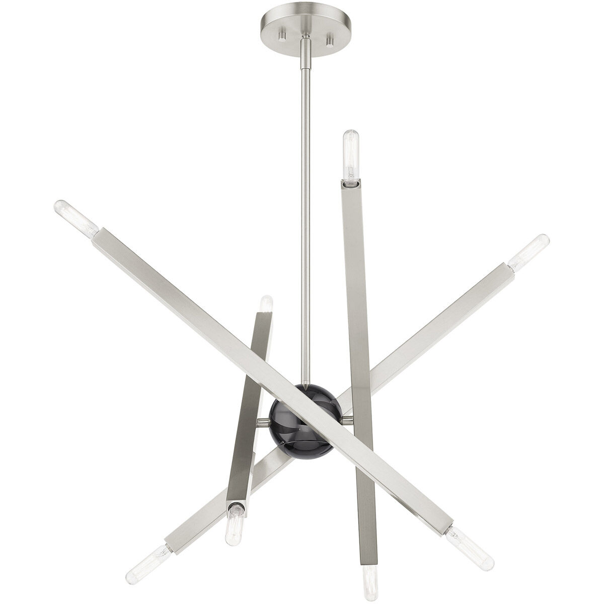 Monaco 8 Light 26 inch Brushed Nickel Chandelier Ceiling Light