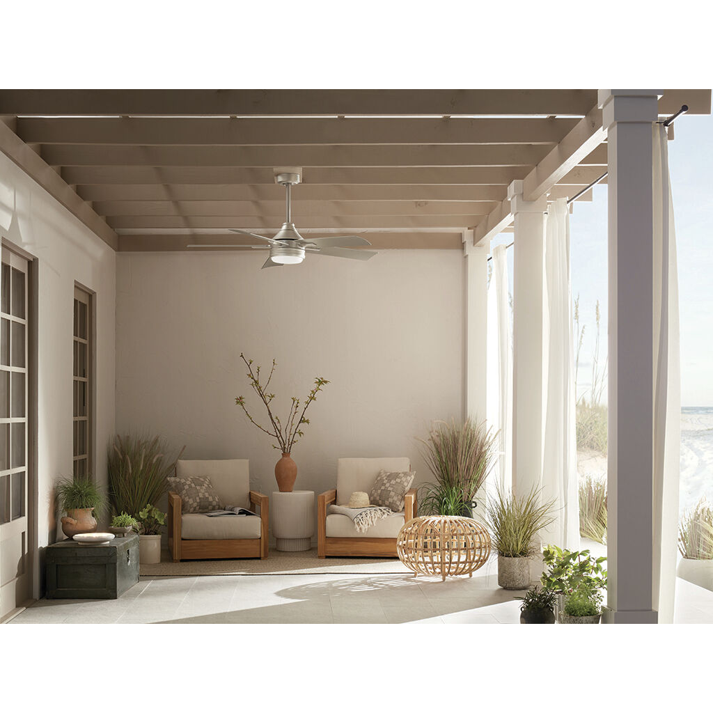 Tide 52 inch Brushed Nickel with Silver Blades Ceiling Fan