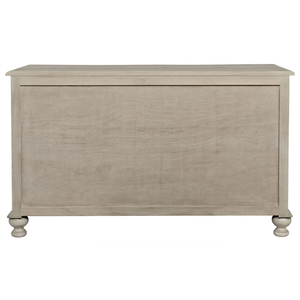 Curved Front Vintage Grey Chest, 3 Drawer