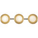 Cleo LED 23.63 inch Brushed Gold Bath Vanity Light Wall Light