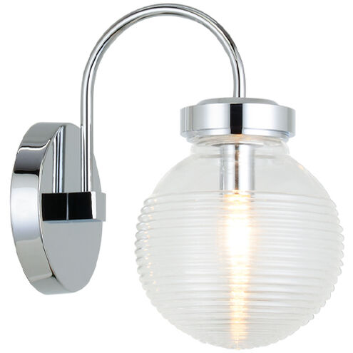 Ridge Wall Sconce Wall Light in Chrome and Clear