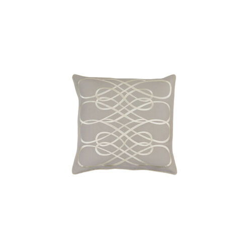 Leah 20 X 20 inch Light Gray and Beige Throw Pillow