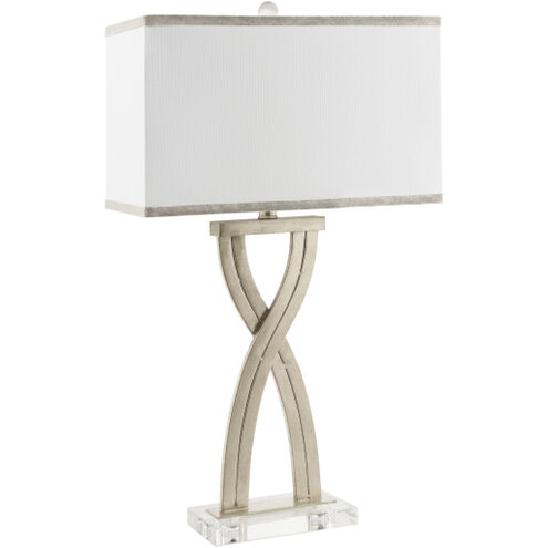 Uhabis 29.5 inch 100 watt Translucent and Gold Leaf Accent Table Lamp Portable Light