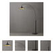 Lodi 90 inch 9 watt Matte Black and Walnut Arc Floor Lamp Portable Light