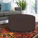 Universal 18 inch Seascape Chocolate Outdoor Round Ottoman with Slipcover