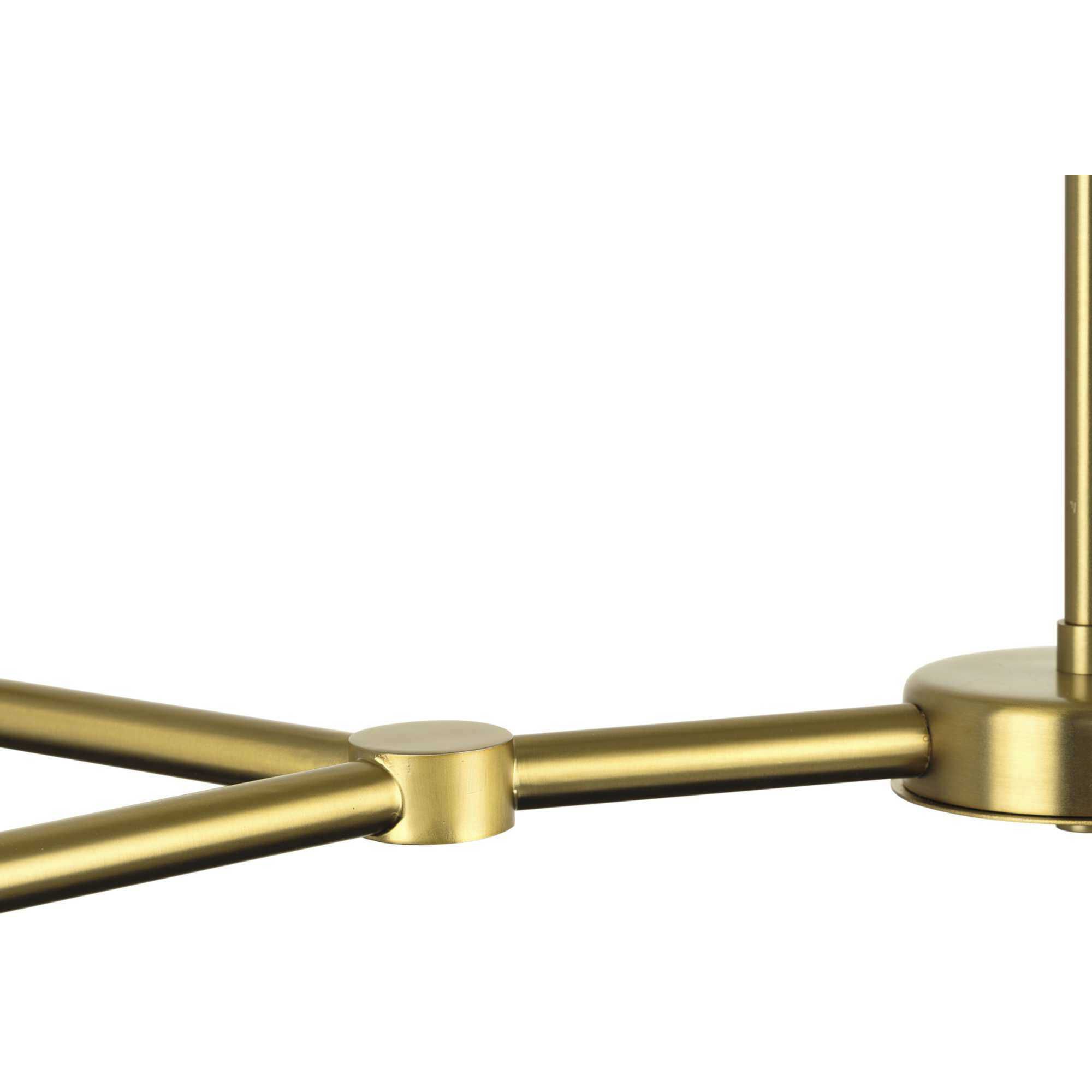 Arya 8 Light 40 inch Brushed Gold Linear Chandelier Ceiling Light, Design Series