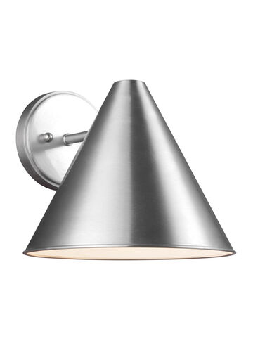 Crittenden 1 Light 8.5 inch Satin Aluminum Outdoor Wall Lantern, Medium