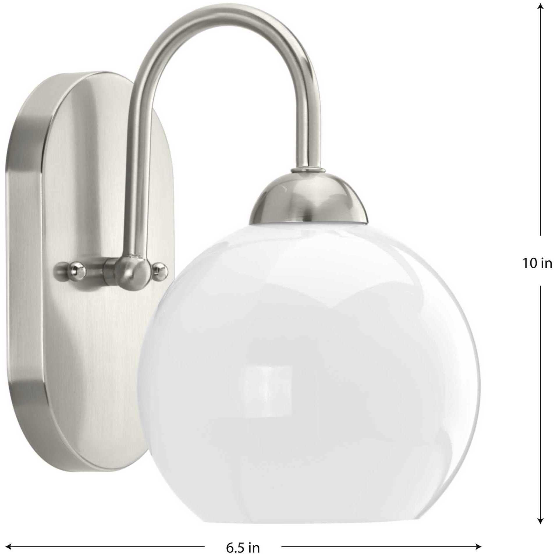 Carisa 1 Light 7 inch Brushed Nickel Bath Vanity Wall Light