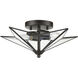 Moravian Star 2 Light 14 inch Oil Rubbed Bronze Flush Mount Ceiling Light
