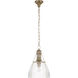 Chapman & Myers Prestwick 1 Light 14 inch Antique Nickel Pendant Ceiling Light in Clear Glass