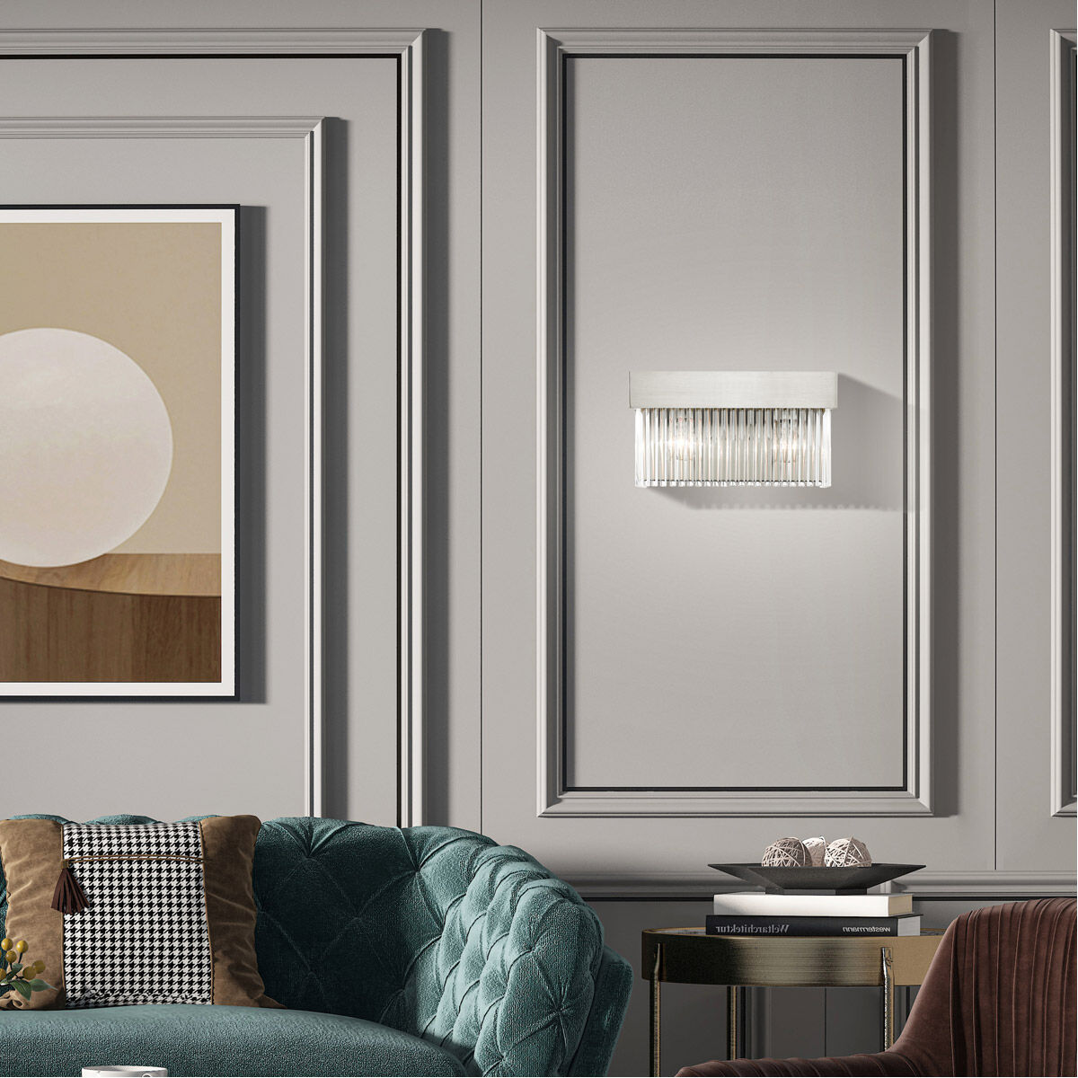 Oldwick 2 Light 15 inch Brushed Nickel Bath Vanity Wall Light