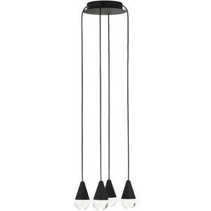 Sean Lavin Cupola LED Nightshade Black Chandelier Ceiling Light, Integrated LED