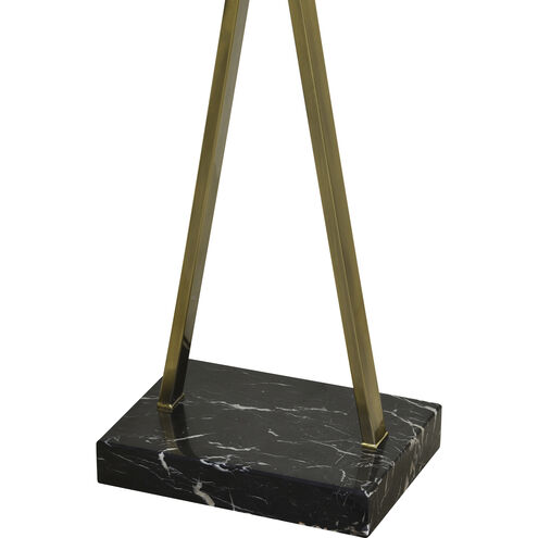 Marta 61.25 inch 100 watt Brass and Black Floor Lamp Portable Light