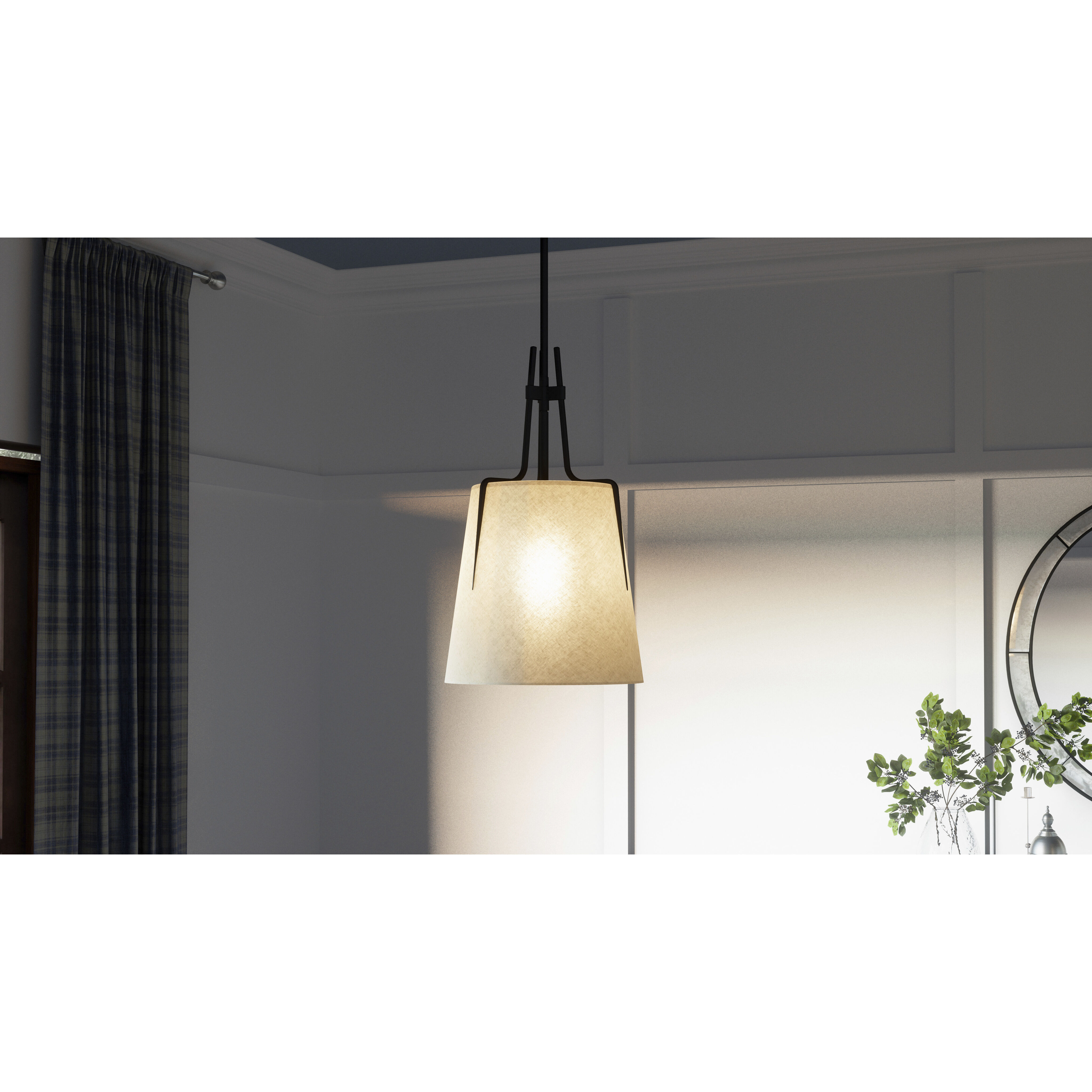 Leona 1 Light 12 inch Matte Black Mini Pendant Ceiling Light, Small