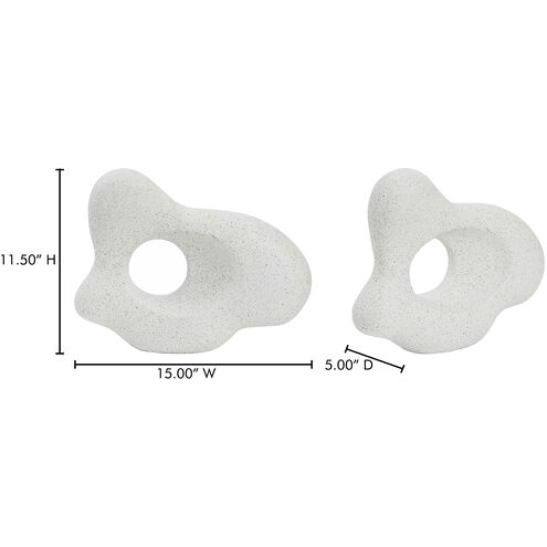 Matter 15 X 11.5 inch Sculpture in Flecked Stone, Ecomix