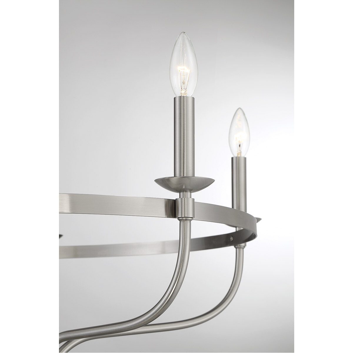 Transitional 5 Light 26.63 inch Brushed Nickel Chandelier Ceiling Light