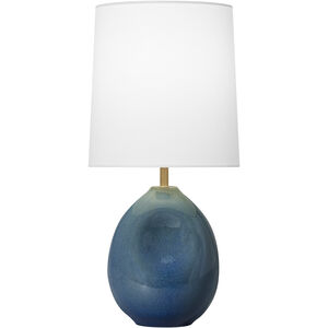 AERIN Ulla 17.75 inch 9.00 watt Blue Anglia Crackle Table Lamp Portable Light