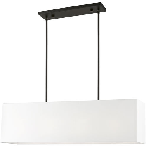 Summit 4 Light 36 inch Black Linear Chandelier Ceiling Light