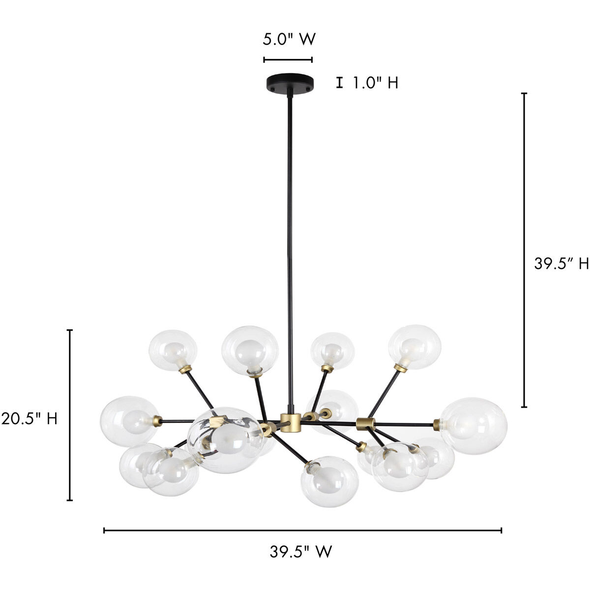 Andromeda LED 38.5 inch Gold Pendant Lamp Ceiling Light