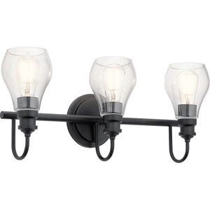 Greenbrier 3 Light 24 inch Black Wall Mt Bath 3 Arm Wall Light