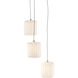 Dove 3 Light 7.5 inch Painted Silver/White Multi-Drop Pendant Ceiling Light