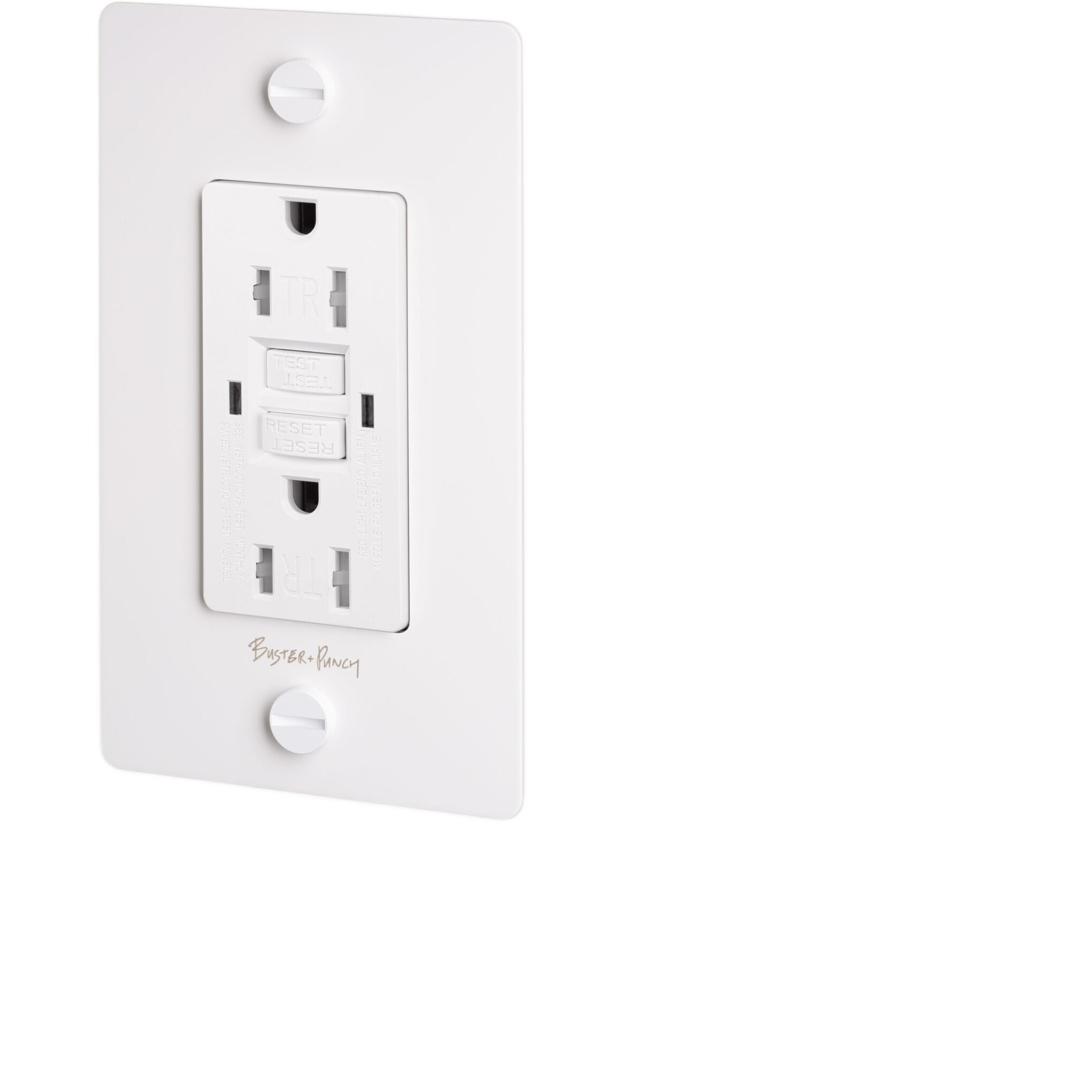 1G Duplex 125 White Outlet, GFCI