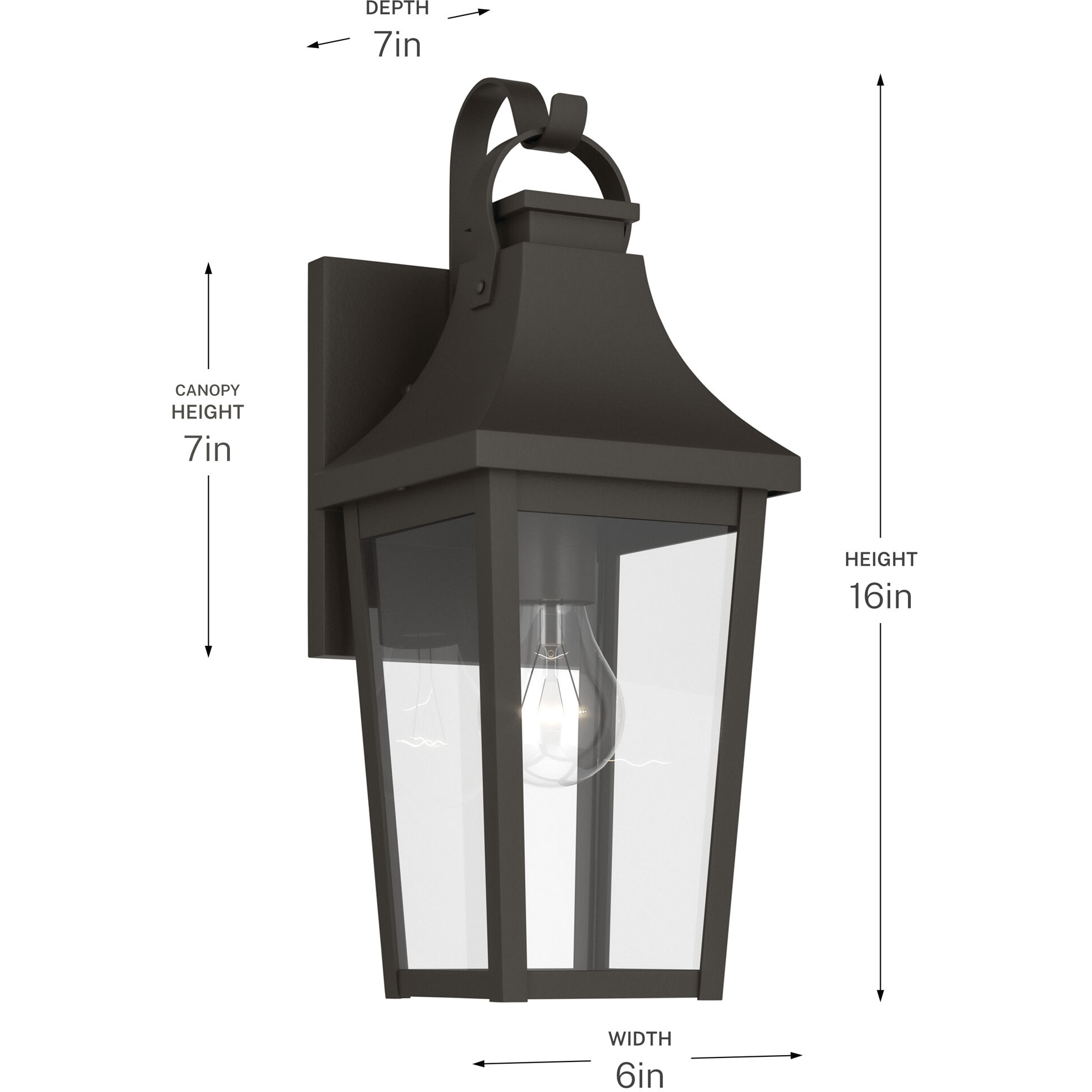 Cleary 1 Light 16 inch Olde Bronze Outdoor Wall Light