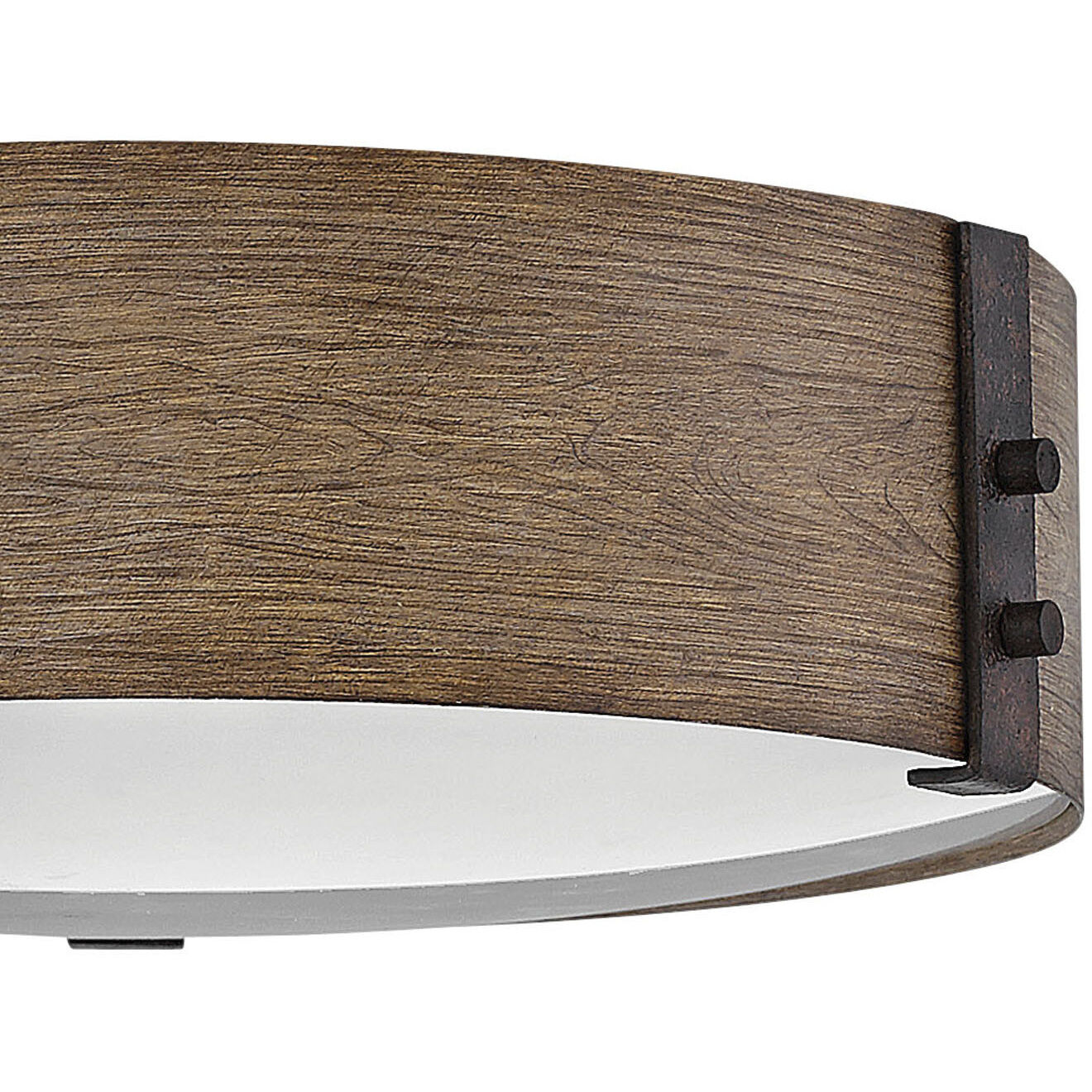 Open Air Sawyer LED 15 inch Sequoia with Iron Rust Outdoor Flush Mount