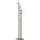 Rook 65.8 inch 100 watt Dark Smoke Twin Floor Lamp Portable Light