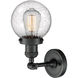Franklin Restoration Beacon 1 Light 6 inch Matte Black Sconce Wall Light in Seedy Glass, Franklin Restoration