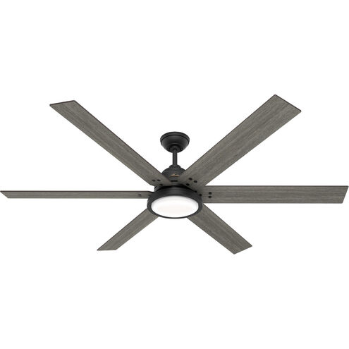 Warrant 70 inch Matte Black with Dark Gray Oak/Barnwood Blades Ceiling Fan