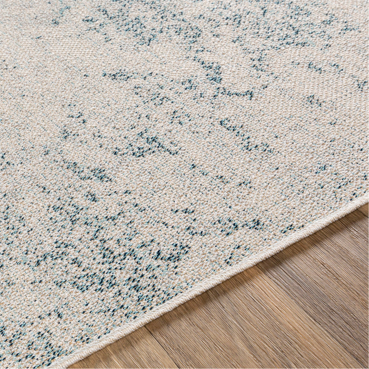 Veranda 108 X 79 inch Dark Blue/Taupe/Ivory Rugs in 7 x 9, Rectangle