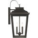 Great Outdoors Irvington Manor 4 Light 24.25 inch Chelesa Bronze Outdoor Wall Mount in Incandescent, Clear Glass, XL