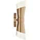 Fusion Collection - Lugano Family 1 Light 4.75 inch Brushed Brass and Ribbed Clear ADA Wall Sconce Wall Light, EVOLV